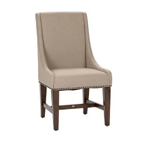 Upholstered Side Chair with Nail Head Trim